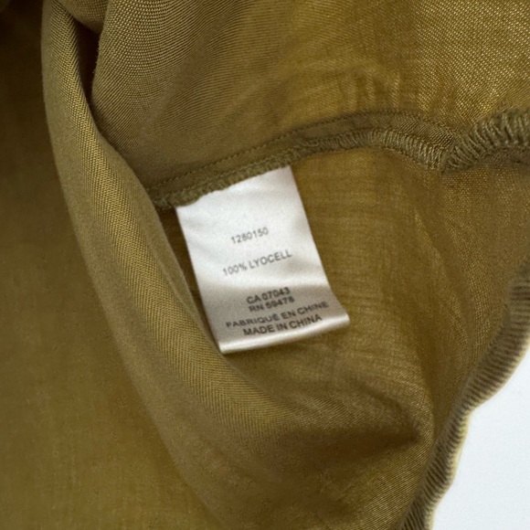 NEW Joie Nordstrom women’s olive green embroidered blouse shirt top size LARGE - Picture 5 of 6